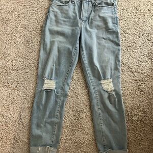 Good American Distressed Light Blue Women's Jeans